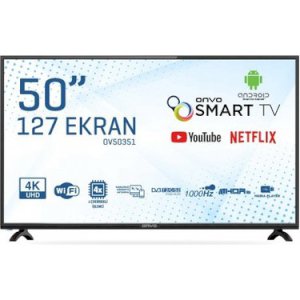 ONVO OV6000U 50'' 127 EKRAN 4K ULTRA HD ANDROID SMART LED TELEVIZYON...