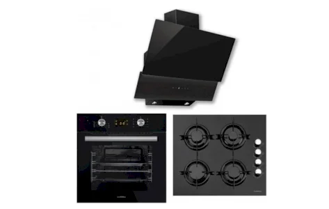 LUXELL ANKASTRE SET LX-40TA-HDF CAMLI OCAK + B66-SF3(DDT) FIRIN + DA-835 DAVLUMBAZ (TESHIR URUN)