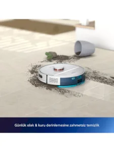 Philips HomeRun 3000 Series Aqua XU3110/02 Smart Robot Vacuum Cleaner with Garbage Station White