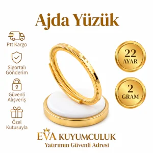 22 Ayar Altın Ajda Yüzük (1,90-2,05 gr)