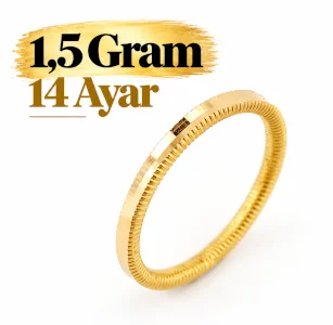 14 AYAR Altın Ajda Yüzük  (1,40 - 1,55 Gr)