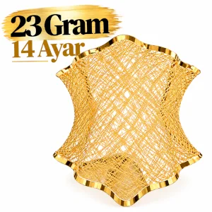14 AYAR Tül Kelepçe Hasır Altın Bilezik (21,75 Gr)