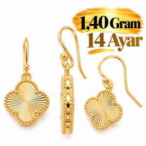 1.40 g Dorika Clover Earrings (Pair) – 14K Gold