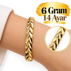 Başak Yaprak Bileklik 14 AYAR | Gram aralığı: 5,90 - 6,10 g