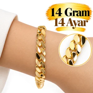 14 Ayar Altın Gurmet Zincir Bileklik | Gram aralığı: 13,70 - 14 g