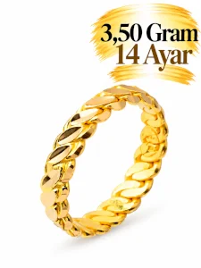 14 Ayar Burma Yüzük  | Gram aralığı: 3,30 - 3,50 g